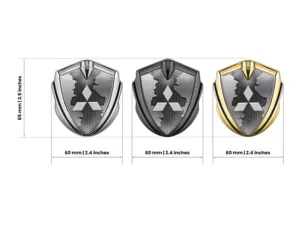 Mitsubishi Badge Self Adhesive Tuning Style Glossy Top